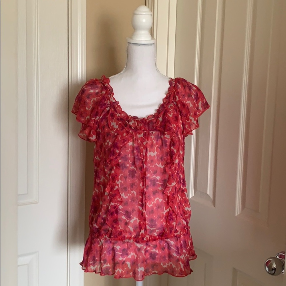 Express chiffon flower blouse
